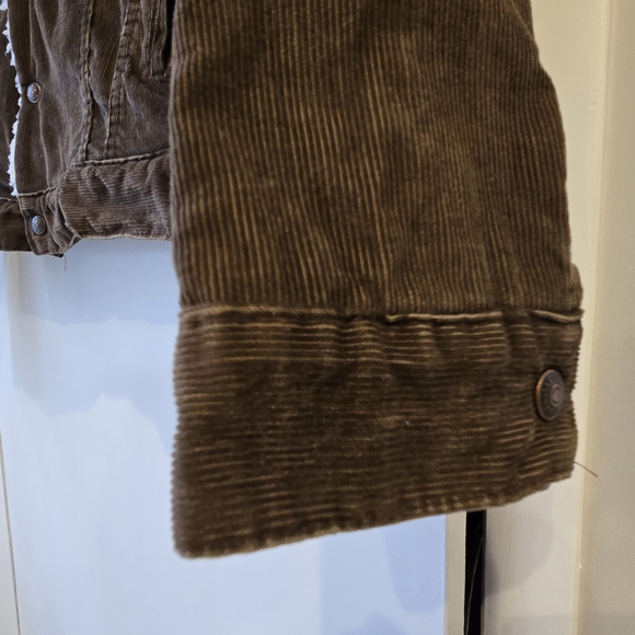 VTG 70s Levis Corduroy Sherpa Lined Jacket Brown Mens 44 - Picture 5 of 14